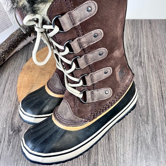 *Sorel | Joan Of Arctic NL1540-256 Sudan Brown Suede Waterproof Boots Size 7 - Picture 13 of 16